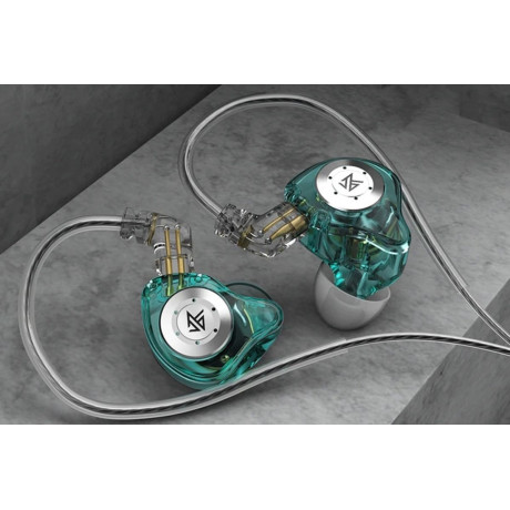 KZ EDX Pro Sluchátka s mikrofonem Cyan