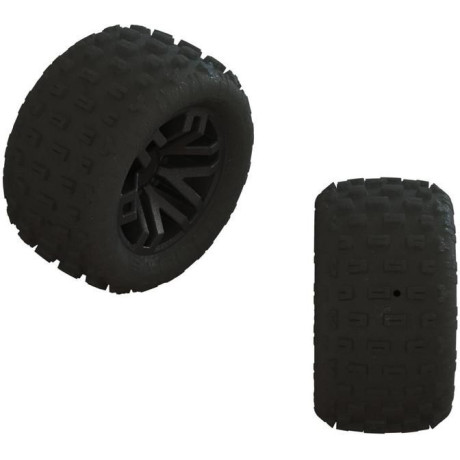 Arrma kolo s pneu dBoots Fortress, disk černý (2)