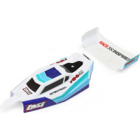 Pótalkatrész RC modellautókhoz Losi Mini-B BL: karosszéria, szárny, kék.