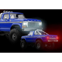 Traxxas LED világítás ProScale komplett RC modell autóhoz TRX-4M / TRX-4MT 1:18 Ford F-150 1979. A készlet beszerelésével olyan valósághű funkciókat kap, mint az igazi autón (fényszórók, hátsó lámpák, működő fék- és tolatólámpák, figyelmeztető lámpák). 