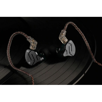 KZ ZSN Sluchátka s mikrofonem Černá