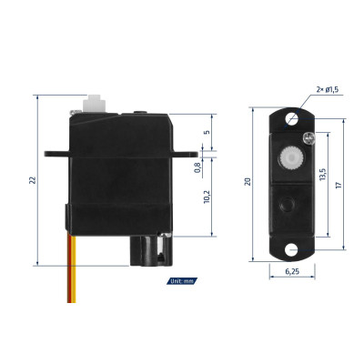 GO-02 digitální servo 1,8g