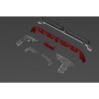 Pótalkatrész RC modellautókhoz Arrma 1/7 BIG ROCK 6S 4X4 BLX Monster Truck RTR: világító üveg és világító rudak.