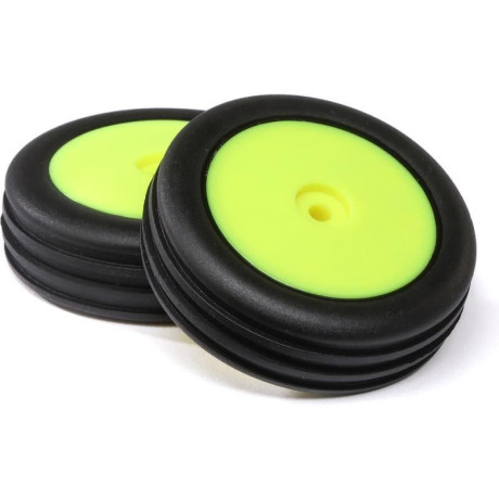 Losi kolo s pneu Wide Body Rib, přední, disk žlutý (2): Mini-B