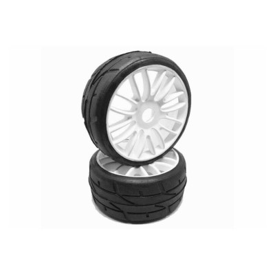 PMT 1/8 GT RALLY 18 "Ultra Soft" směs - nalepené, bílé Q0 disky, 2 ks.