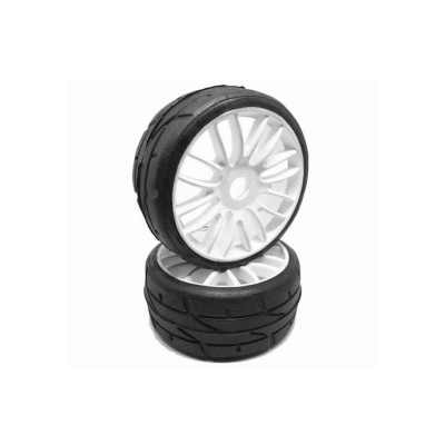 PMT 1/8 GT RALLY 18 "Super Soft" směs - nalepené, bílé Q1 disky, 2 ks.