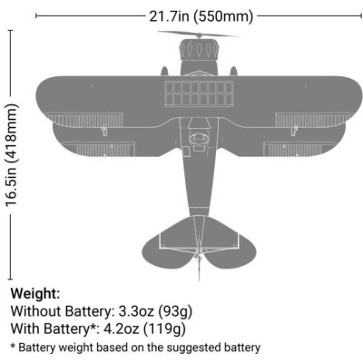 E-flite Waco 0.55m SAFE Select BNF Basic žluté