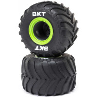 Tartalék alkatrész RC modell autóhoz Losi Mini LMT: kerék MT gumival, badlock zöld(2).