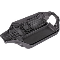 Traxxas alváz szögletes szürke. 7 cellás NiMH lapos akkumulátorok használhatók. Univerzálisan használható akkumulátorok maximális hossza 162 mm. A TRA7430R és TRA6726X modellekkel együtt kell használni.