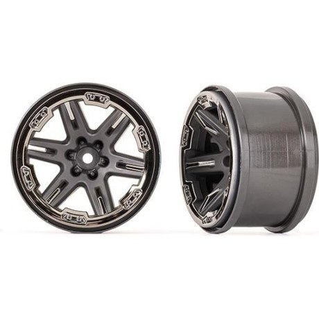 Traxxas disk 2.8" RXT uhlově šedý/černý chrom (2)