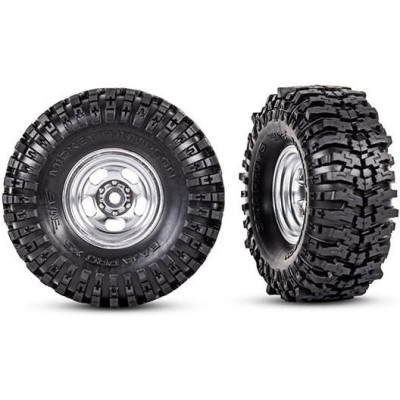 Traxxas kolo 1.0", disk polomatný chrom, pneu BFGoodrich Mud-Terrain T/A KM3 (2)