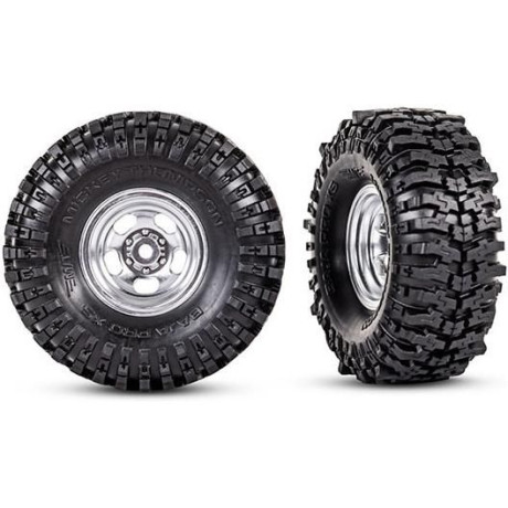 Traxxas kolo 1.0", disk polomatný chrom, pneu BFGoodrich Mud-Terrain T/A KM3 (2)