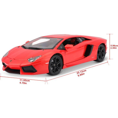 Bburago Plus Lamborghini Aventador LP 700-4 1:18 oranžová metalíza