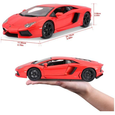 Bburago Plus Lamborghini Aventador LP 700-4 1:18 oranžová metalíza