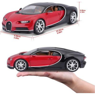 Bburago Plus Bugatti Chiron 1:18 červená