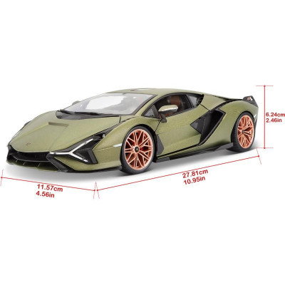 Bburago Lamborghini Sián FKP 37 1:18 zelená metalíza