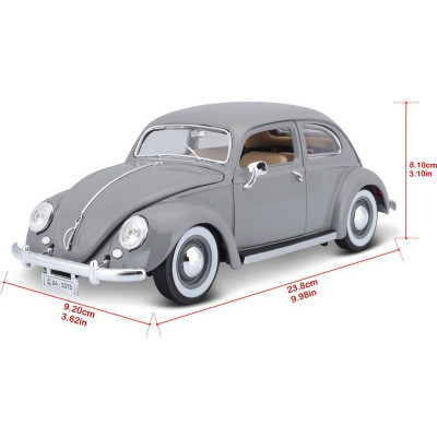 Bburago Volkswagen Käfer-Beetle 1955 1:18 stříbrná
