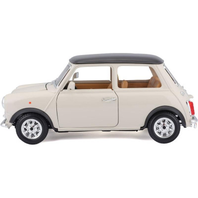 Bburago Mini Cooper 1969 1:18 krémová