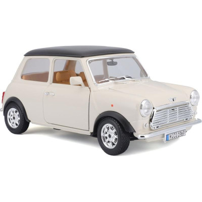 Bburago Mini Cooper 1969 1:18 krémová