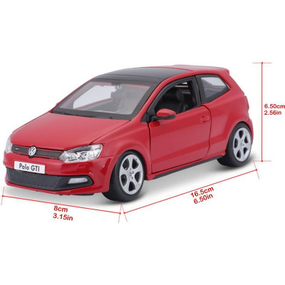 Bburago Plus VW Polo GTI Mark 5 1:24 červená