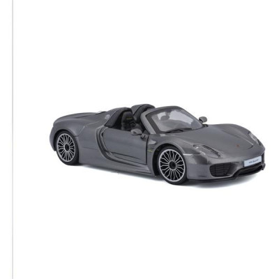 Bburago Plus Porsche 918 Spyder 1:24 stříbrná
