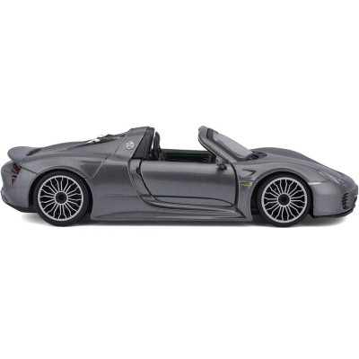 Bburago Plus Porsche 918 Spyder 1:24 stříbrná