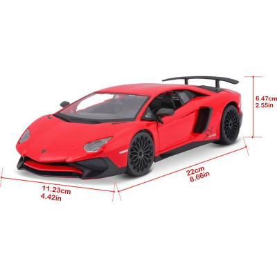 Bburago Lamborghini Aventador LP 750-4 SV 1:24 červená