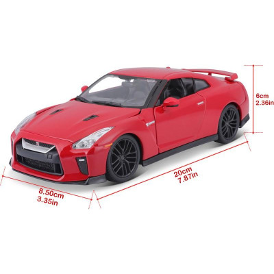 Bburago Plus Nissan GT-R 1:24 červená