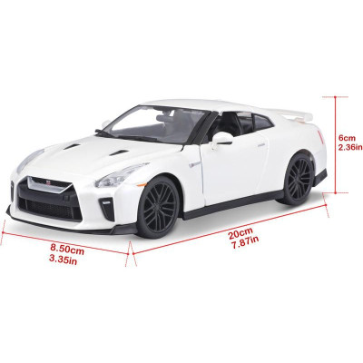 Bburago Plus Nissan GT-R 1:24 bílá metalíza