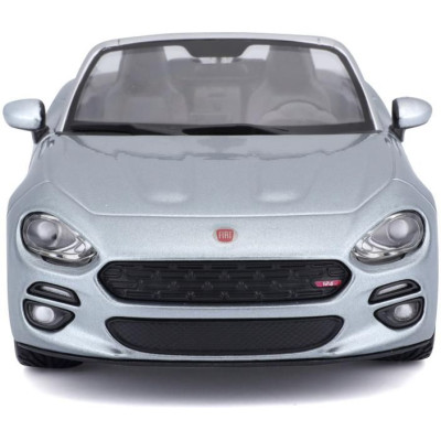 Bburago Plus Fiat 124 Spider 1:24 stříbrná metalíza