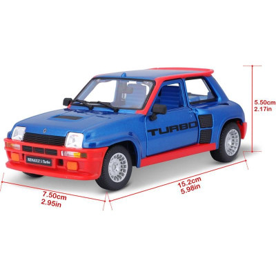 Bburago Renault 5 Turbo 1:24 modrá