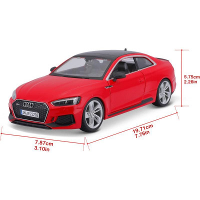 Bburago Audi RS 5 Coupe 1:24 červená