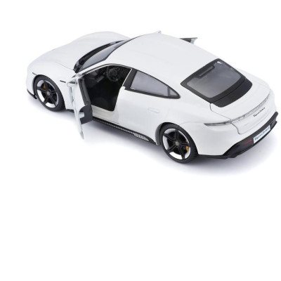 Bburago Porsche Taycan Turbo S 2019 Carrara 1:24 bílá