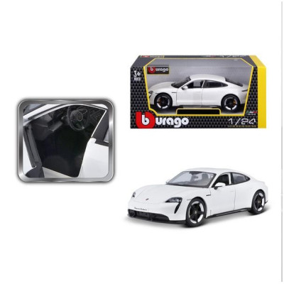 Bburago Porsche Taycan Turbo S 2019 Carrara 1:24 bílá