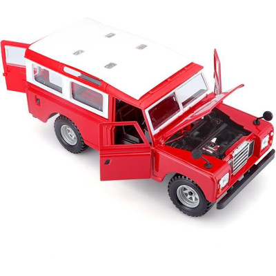 Bburago Land Rover Series II 1:24 červená