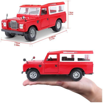 Bburago Land Rover Series II 1:24 červená