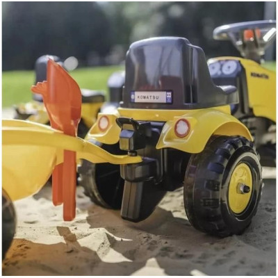 FALK - Dětské odrážedlo Baby Komatsu s vlečkou, lopatkou a hrabičkami