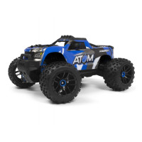 1:18 méretarányú modell egy 4WD monster truckról, egyenáramú motorral hajtva, incl. 2,4 GHz-es RC kormánykerék-készlettel és meghajtó akkumulátorral. Vízálló vezérlő és vevő.