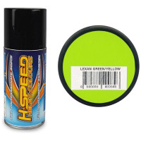 A H-Speed zöld-sárga akril sprayfesték számos anyaghoz, többek között lexán karosszériához is használható. Előnyei a rövid száradási idő, a kiváló fedés és a karcállóság. Tartalom 150 ml.