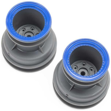 Losi disk kola MT světle šedý, beadlock modrý (2): Mini LMT