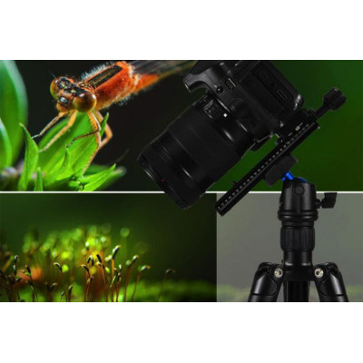 Macro Photography Rail Slider Adapter with Quick-Release Plate