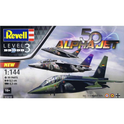 Plastic ModelKit letadla 03810 - 50th Anniversary "Alpha Jet" (1:144)