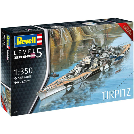 Plastic ModelKit loď 05096 - German Battleship WWII TIRPITZ (1:350)