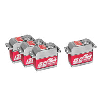 Kombinált standard szervókészlet 600-800 méretű helikopterekhez, amely 3x HBL950 standard AC szervót tartalmaz a ciklikushoz és 1x HBL980 standard AC szervót (keskeny sávú 760µs) a farokrotorhoz. Kompatibilis a legtöbb 760µs-os giroszkópokkal és flybarless egységekkel.