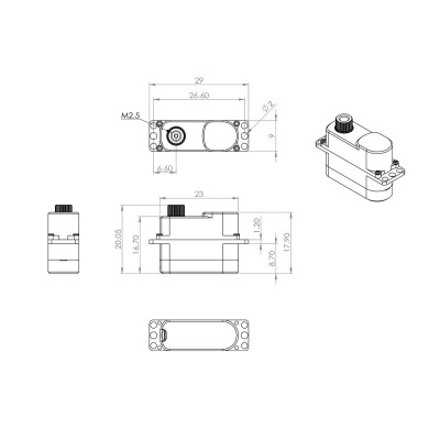 DS75K-N (0.13s/60°, 2.4kg.cm)