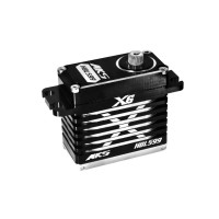 Szuper erős és nagyon gyors digitális standard 73g-os szervó kefe nélküli motorral és fém fogaskerekekkel, 6,0-8,4V tápfeszültség-tartományban, 2xBB. Ideális RC buggy-khoz 1:10, 1:8, 1:5. 30kg.cm tolóerő, 0,11s/60° sebesség 6,0V-on, 38kg.cm tolóerő, 0,09s/60° sebesség 7,4V-on, 42kg.cm tolóerő, 0,08s/60° sebesség 8,2V-on. Méretek 40x20x38,8mm, súly 73,12g. Alumínium doboz bordázott középső résszel a tökéletes hűtés érdekében. Programozható DSP-1 programozóval.