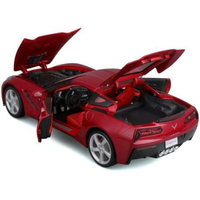 Maisto Corvette Stingray 2014 1:18 červená metalíza