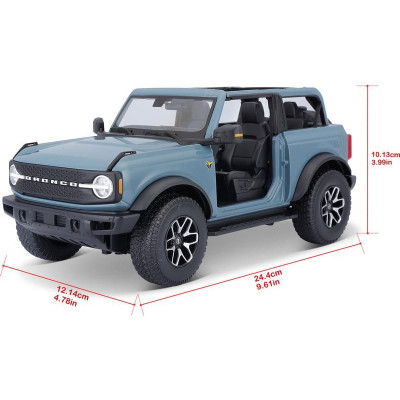 Maisto Ford Bronco Badlands 2021 1:18 modrá