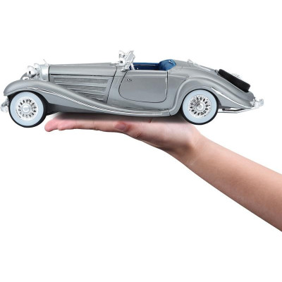 Maisto Mercedes-Benz 500 K Typ Specialroadster 1936 1:18 šedá metalíza