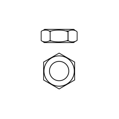 Ocelové matky M5 - nízké - 10 ks.